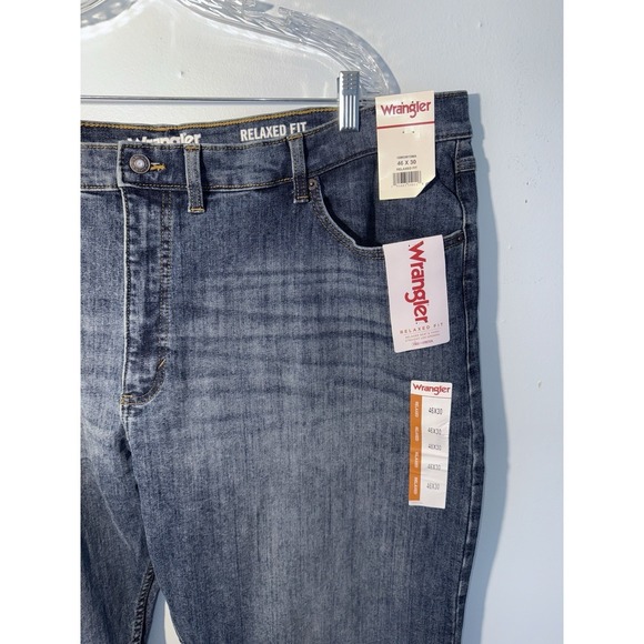 WRANGLER Men's Jeans Relaxed Fit Denim Straight Western Rancher NEW Size 46 x 30 - Picture 2 of 7